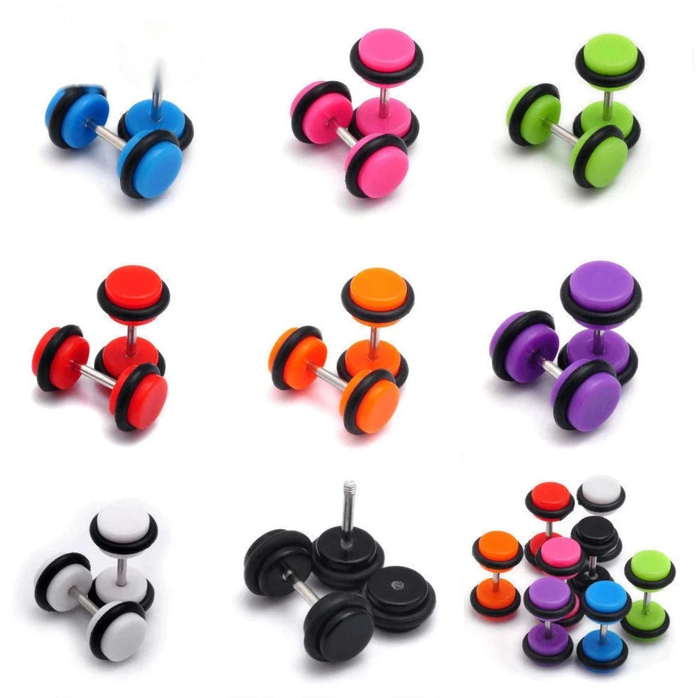 Faux plugs en acrylique, les six coloris