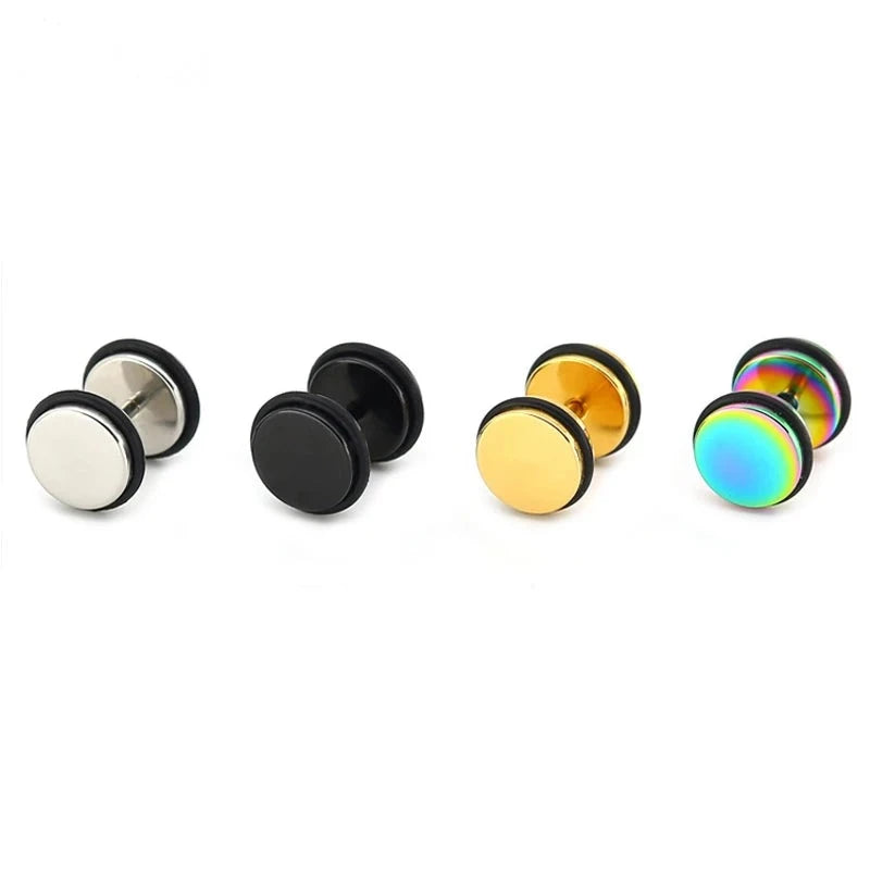 Faux plugs à joints toriques : argenté, noir, doré, arc-en-ciel