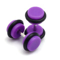Faux plugs en acrylique violet à joints toriques