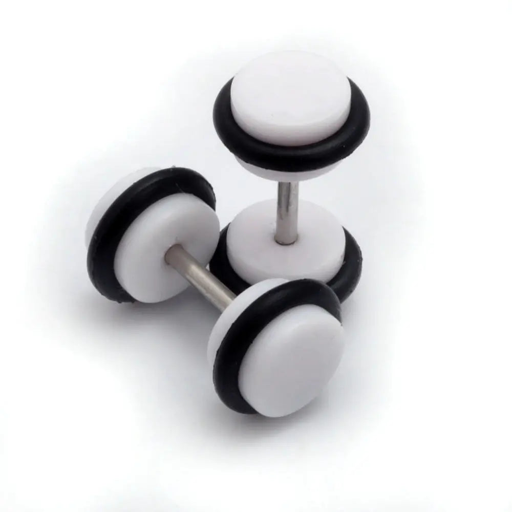 Faux plugs en acrylique blanc à joints toriques