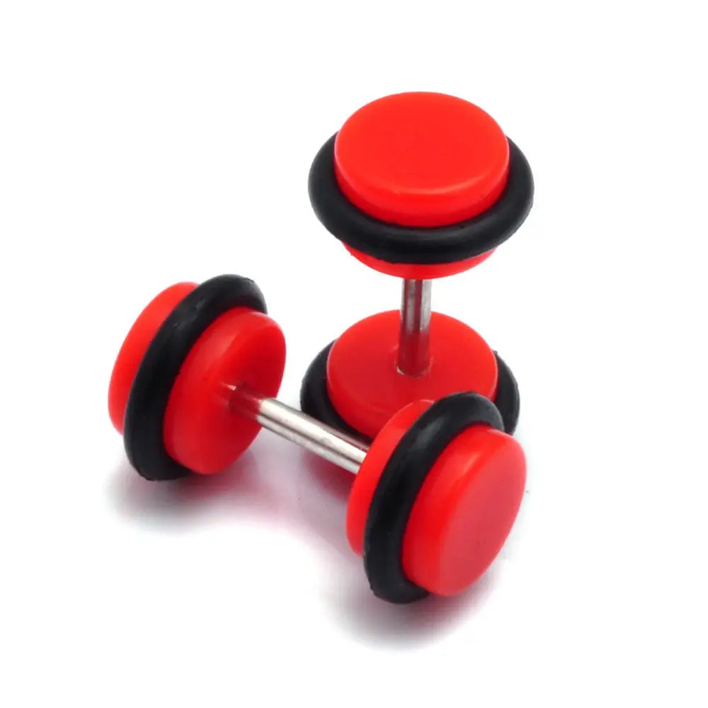 Faux plugs en acrylique rouge à joints toriques