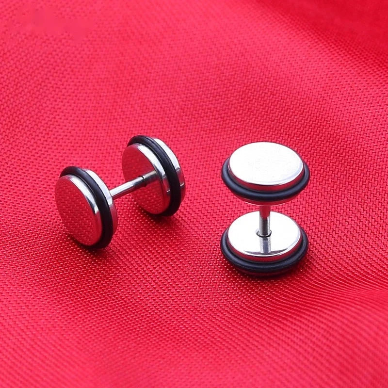 Faux plugs à joints toriques en acier argenté