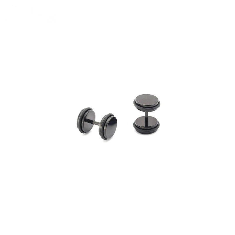Faux plug à joints toriques en acier noir, petit modèle