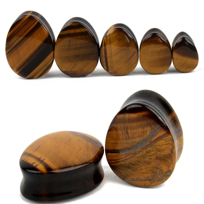 Plugs goutte en pierre (paire)