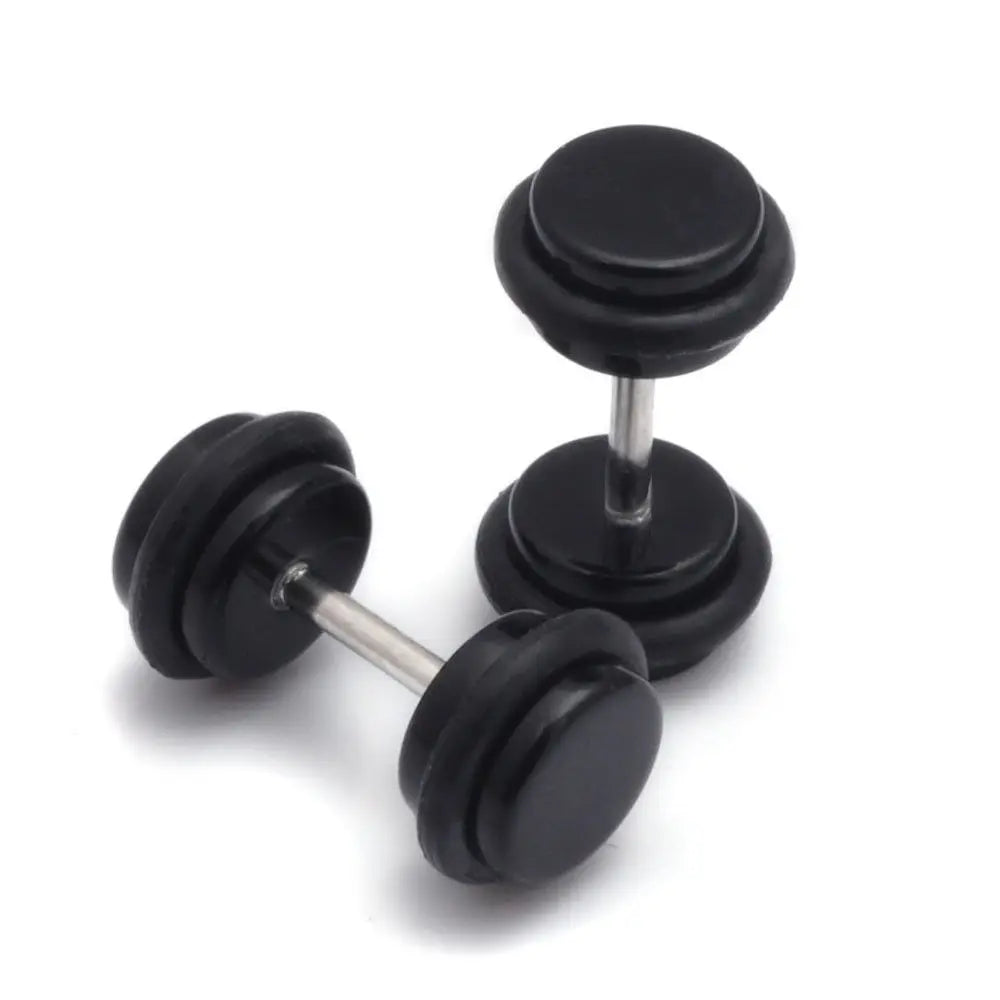 Faux plugs en acrylique noir à joints toriques