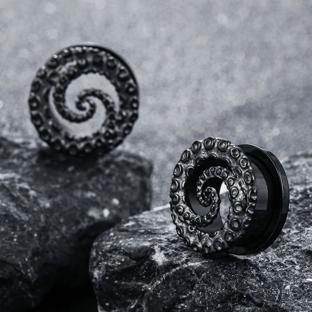 Plugs poulpe en acier (paire)