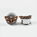 Plugs papillon de nuit en acier, paire