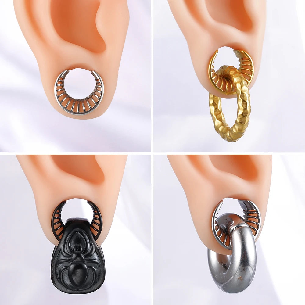 Écarteurs saddle nervurés en acier 316 (paire)