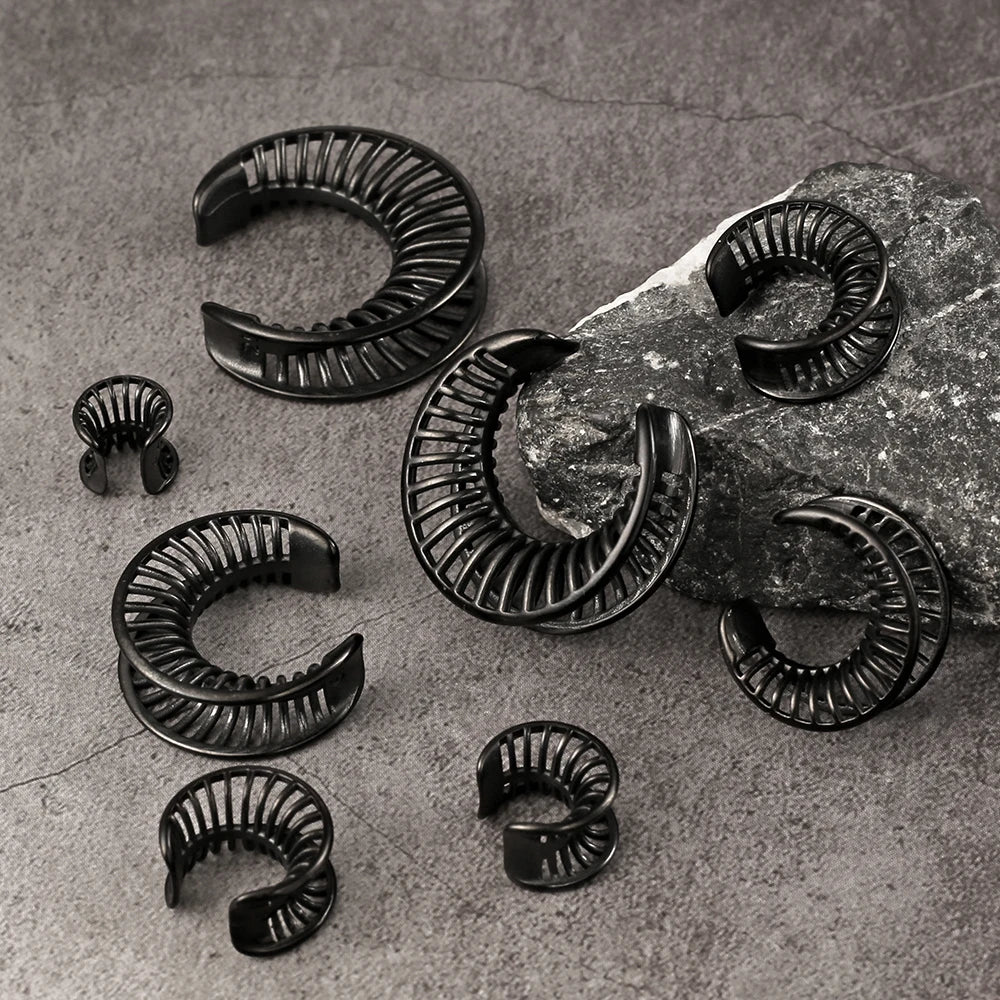 Écarteurs saddle nervurés en acier 316 (paire)