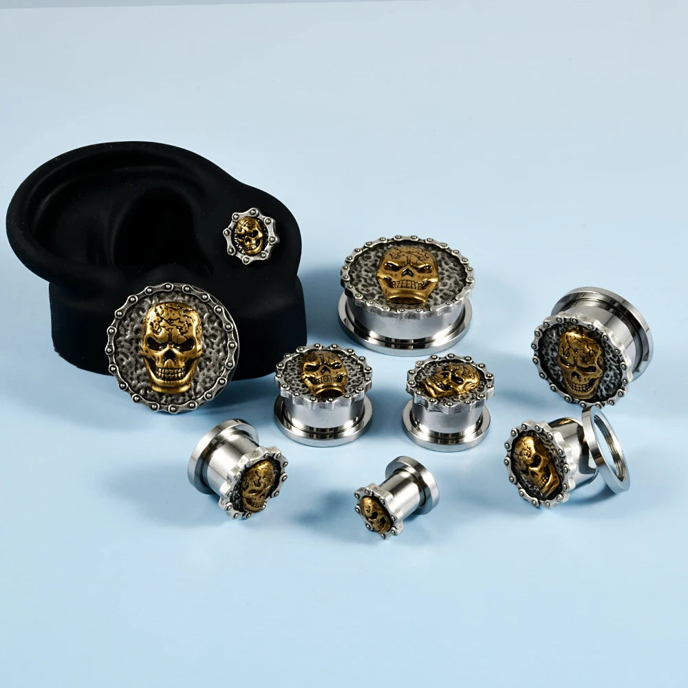 Plugs crâne en acier, plusieurs tailles