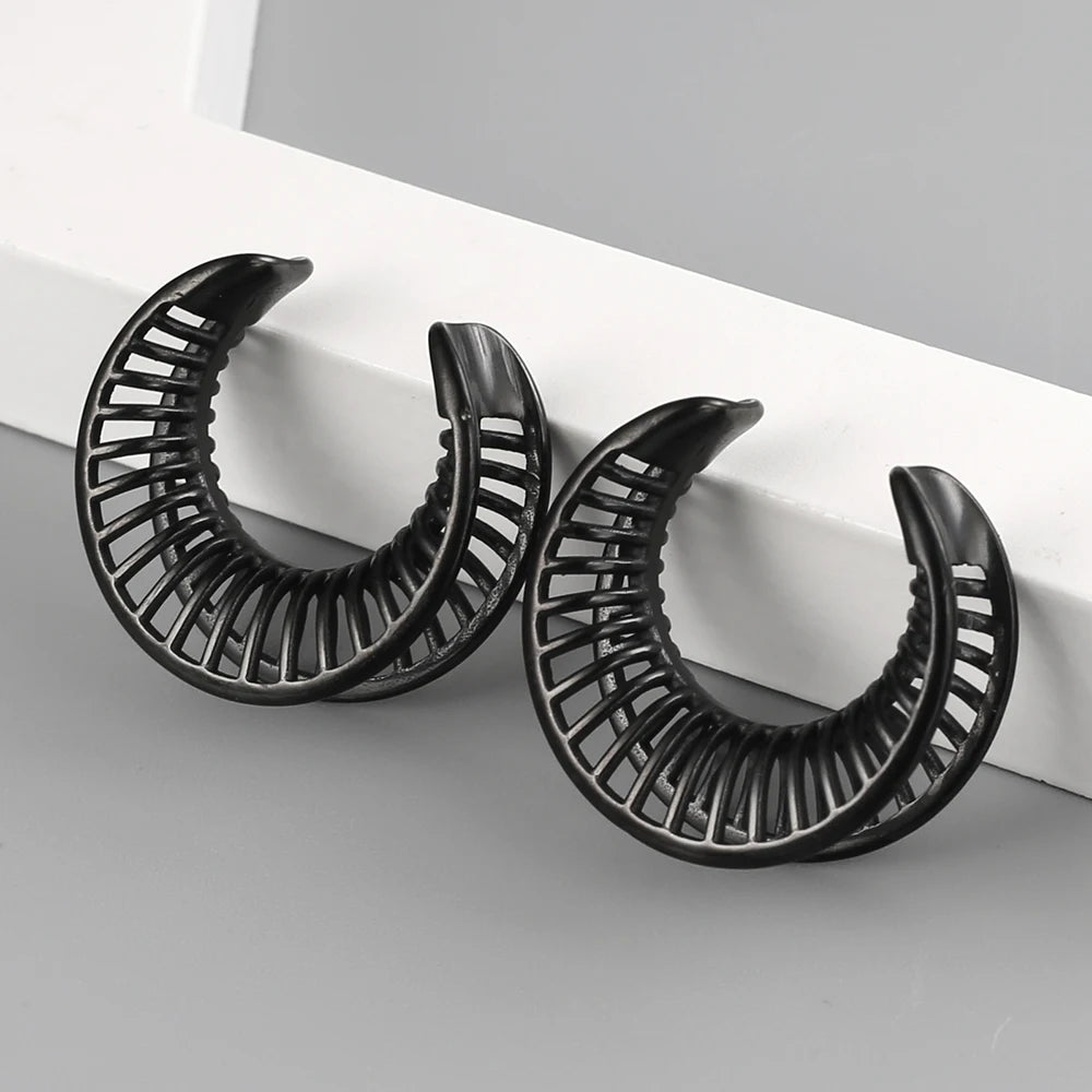 Écarteurs saddle nervurés en acier 316 (paire)