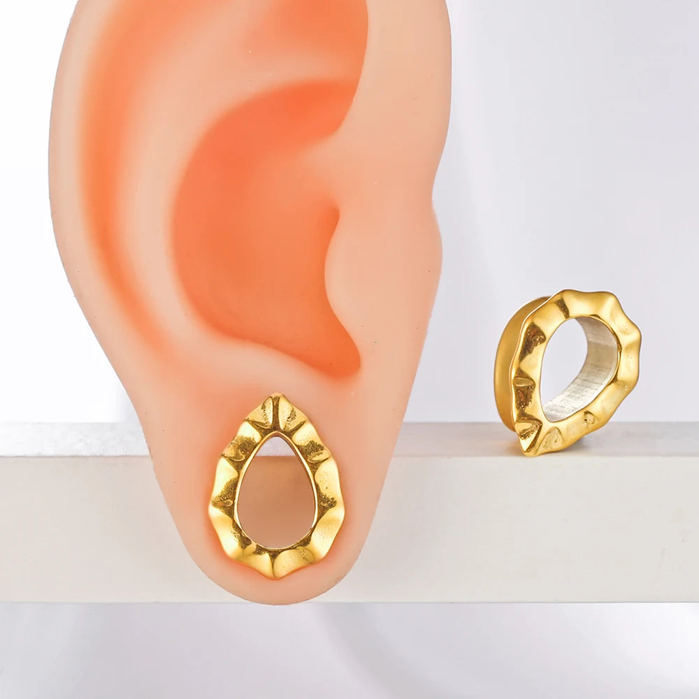 Tunnels goutte en acier 316L (paire)