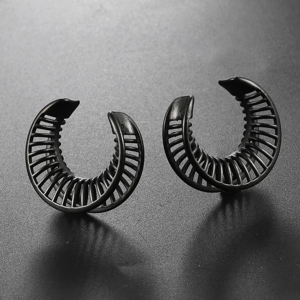 Écarteurs saddle nervurés en acier 316 (paire)