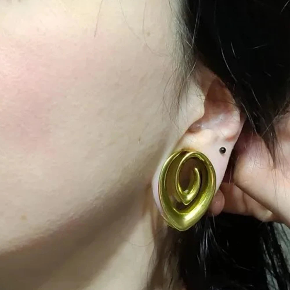Écarteurs saddle spirale goutte en acier inoxydable (paire)