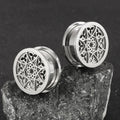 Plugs fleur en acier (paire)