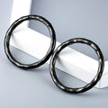 Poids d'oreille anneau martelé 50 mm en acier inoxydable
