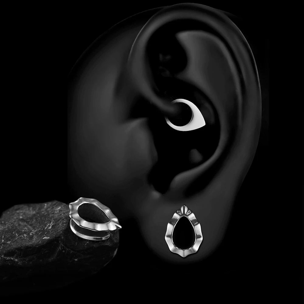 Tunnels goutte en acier 316L (paire)