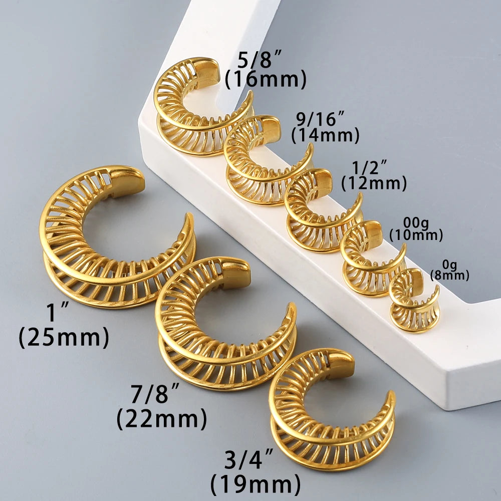 Écarteurs saddle nervurés en acier 316 (paire)