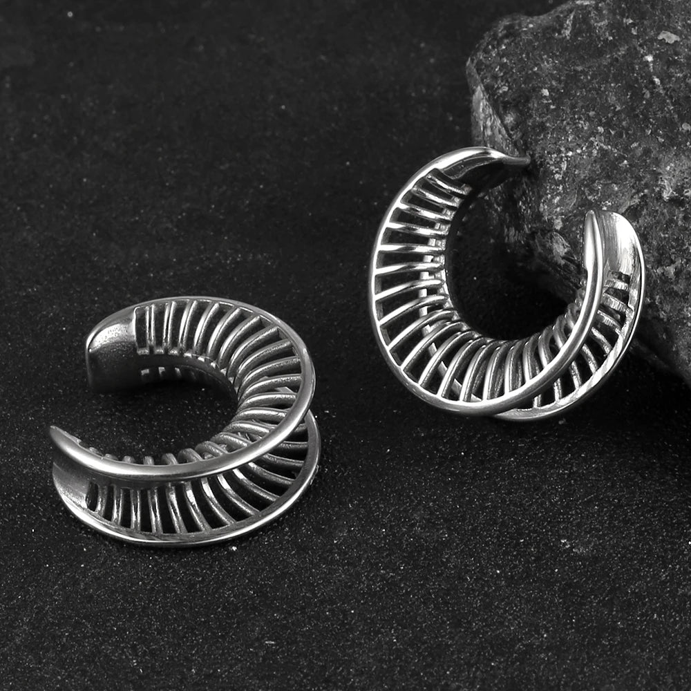 Écarteurs saddle nervurés en acier 316 (paire)