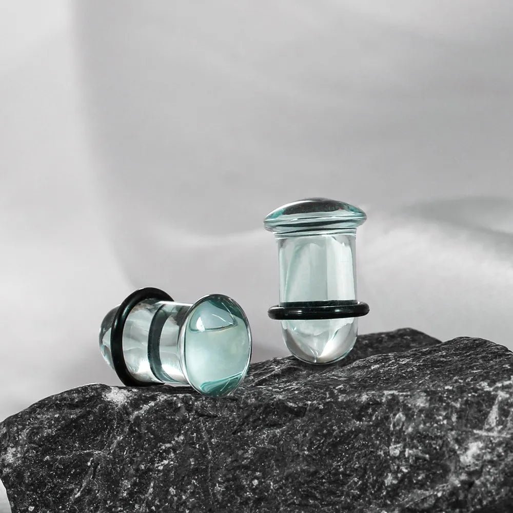 Plug en verre aqua avec joint torique