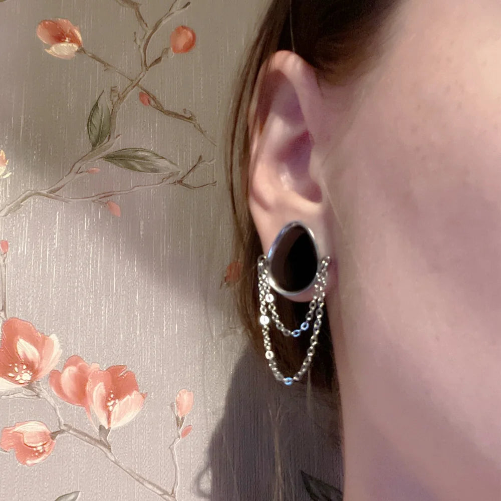 Plugs goutte à chaîne en acier (paire)