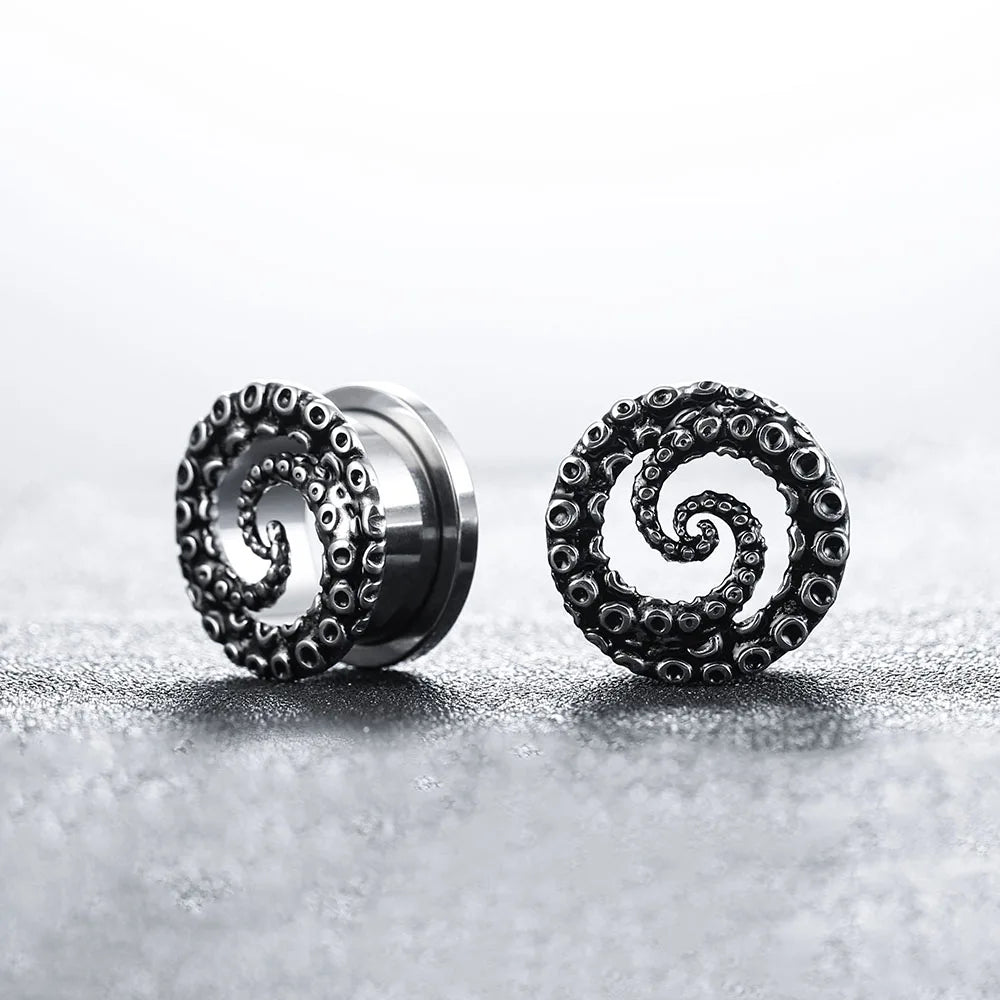 Plugs poulpe en acier (paire)