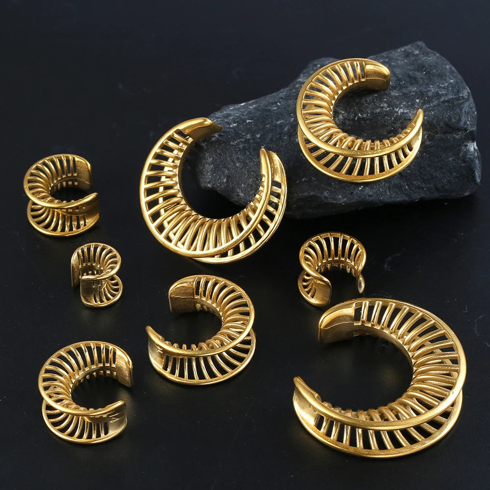 Écarteurs saddle nervurés en acier 316 (paire)