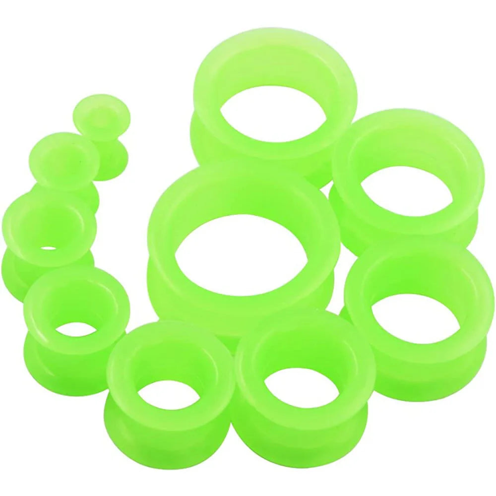 Plugs et tunnels en silicone, 3 à 48 mm (paire)