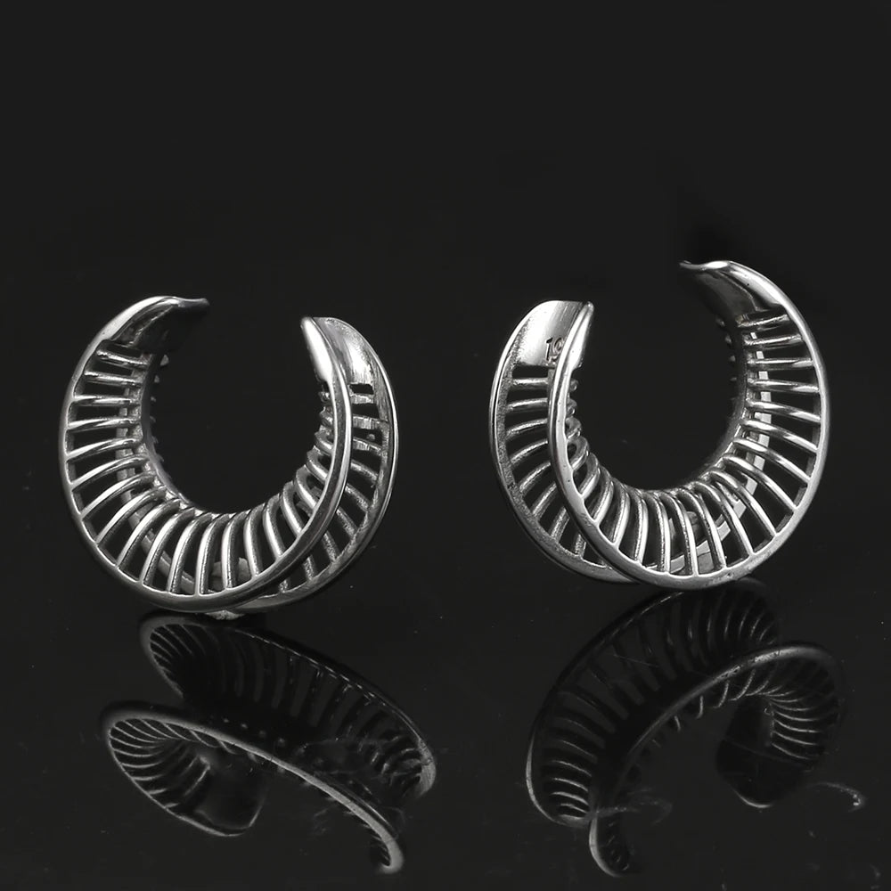 Écarteurs saddle nervurés en acier 316 (paire)