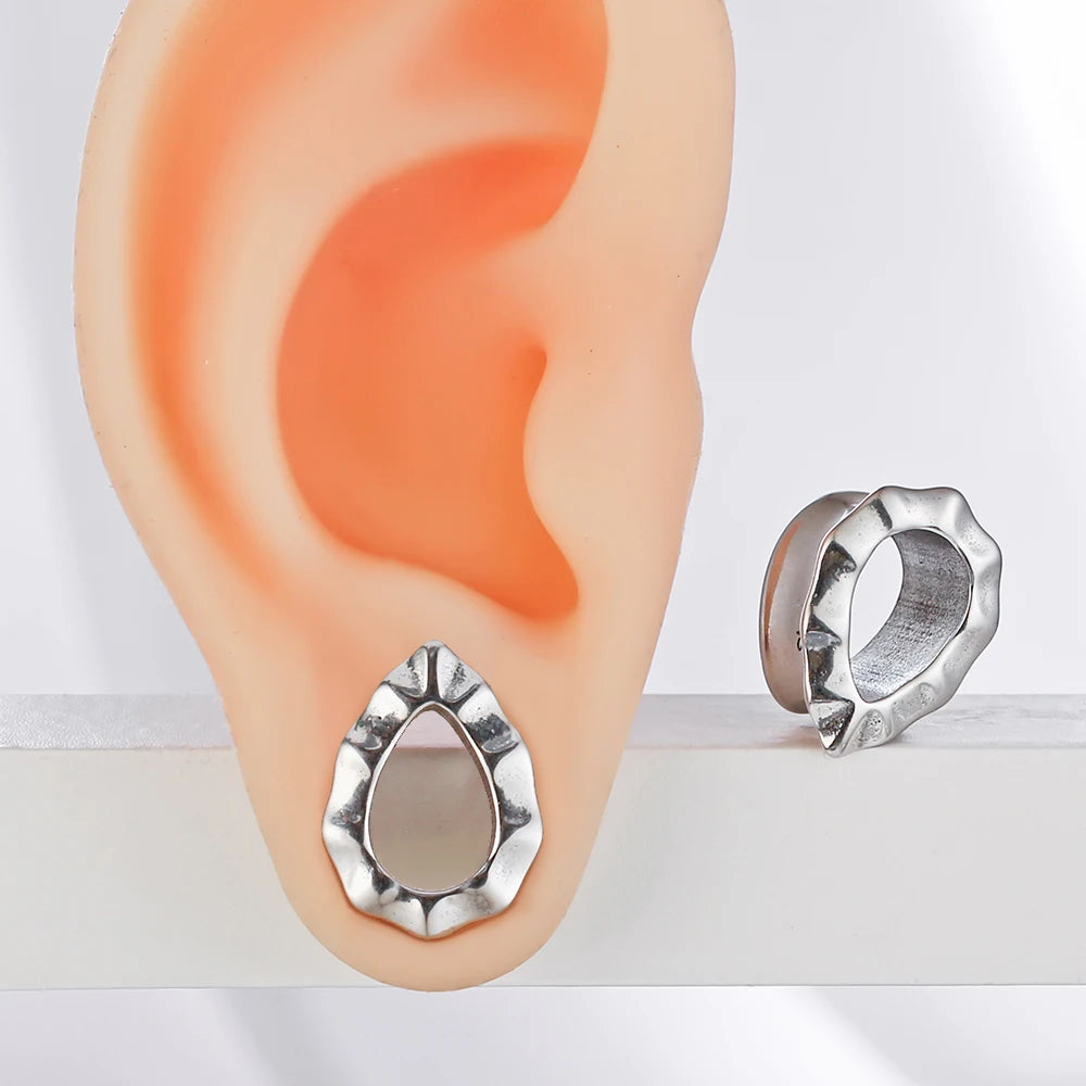 Tunnels goutte en acier 316L (paire)