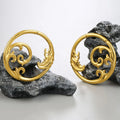 Poids d'oreille vague en acier inoxydable, 4 mm