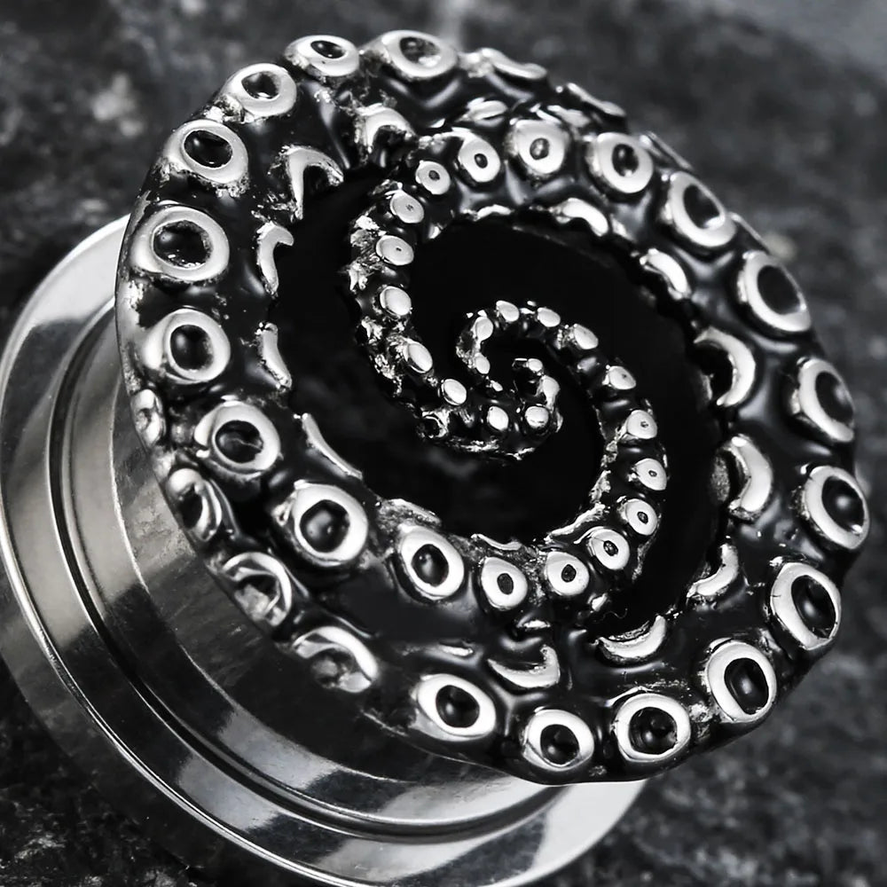 Plugs poulpe en acier (paire)