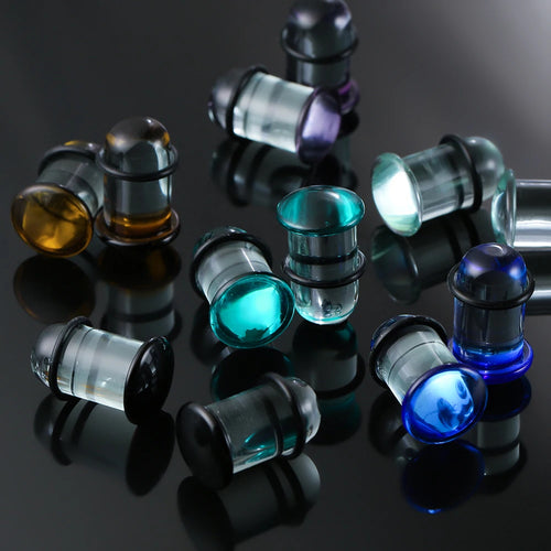 Plugs en verre du kit de stretching, plusieurs coloris