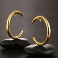 Poids d'oreille croissant de lune en acier inoxydable (paire)