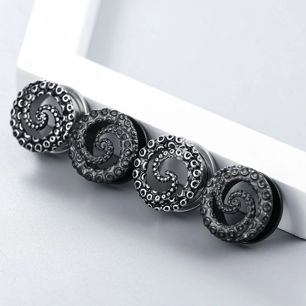 Plugs poulpe en acier (paire)