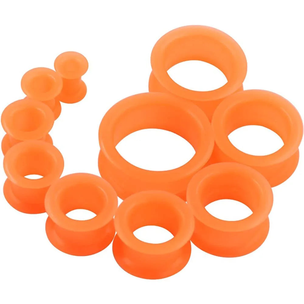 Plugs et tunnels en silicone, 3 à 48 mm (paire)