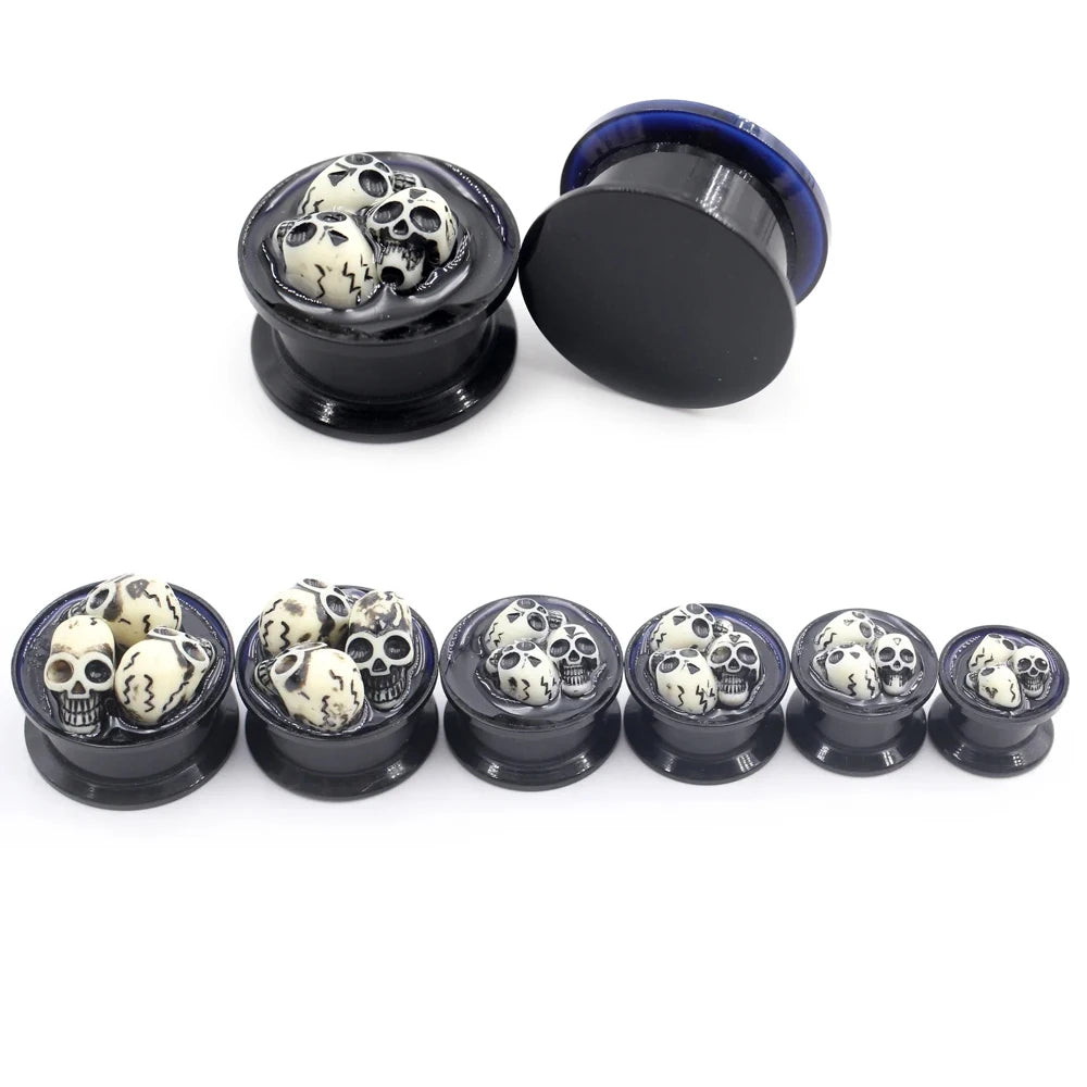 Plugs crânes en acrylique, toutes les tailles
