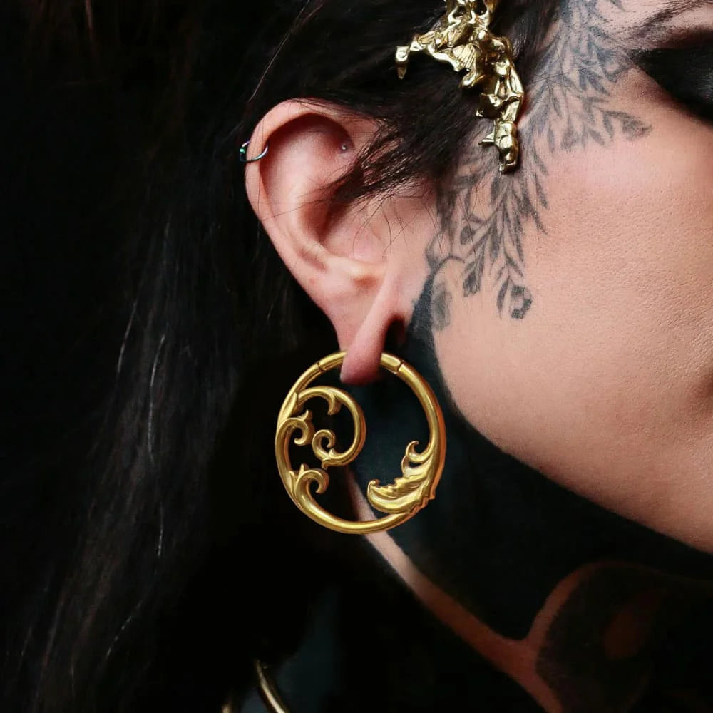 Poids d'oreille vague en acier inoxydable, 4 mm