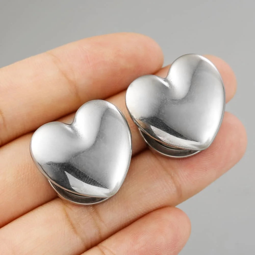 Plugs cœur en acier 316L (paire)