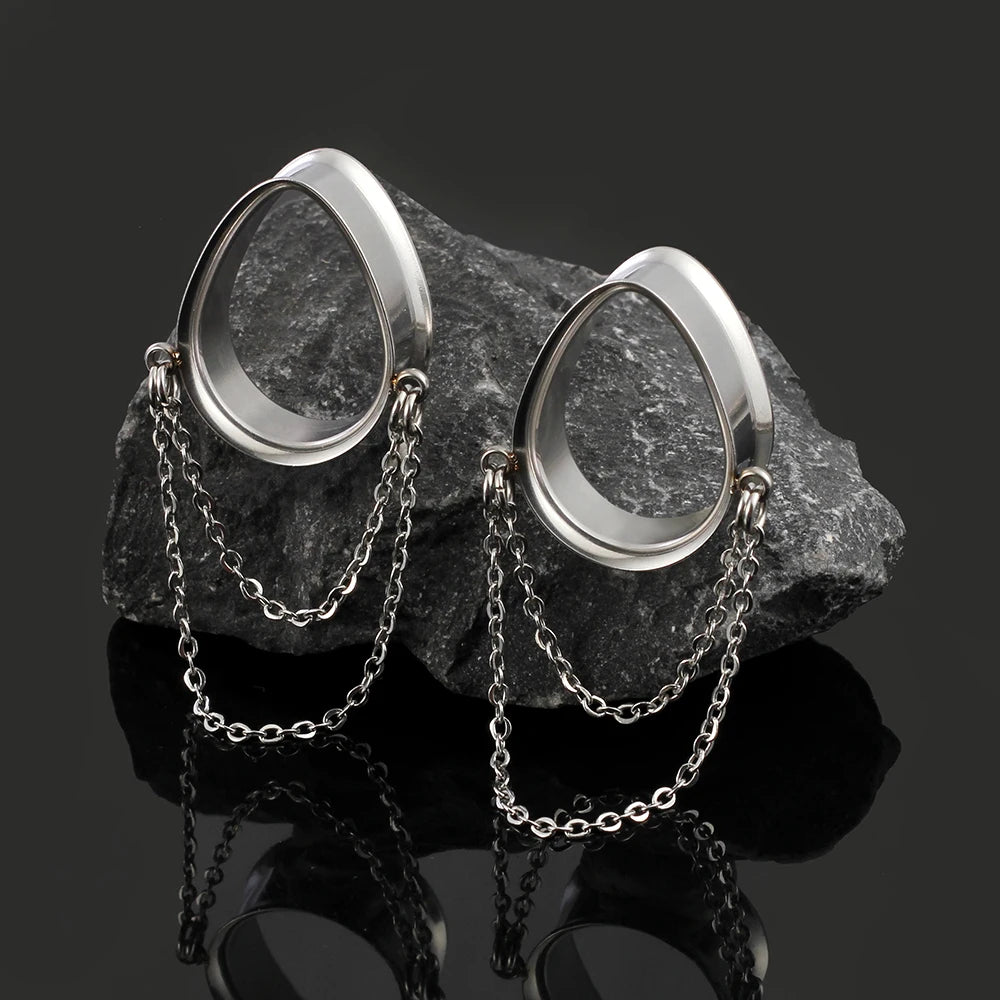 Plugs goutte à chaîne en acier (paire)