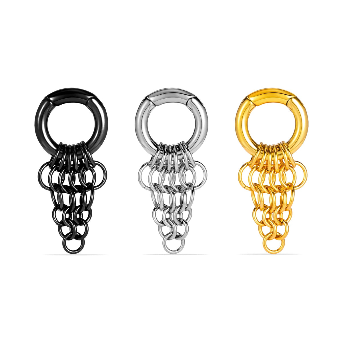 Poids d'oreille anneau vintage – Acier inoxydable 316L (lot de 2)