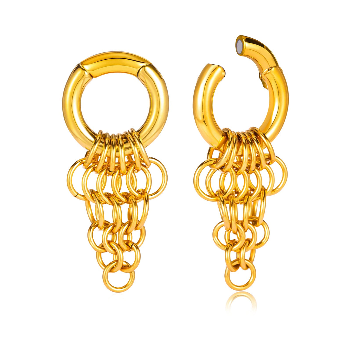 Poids d'oreille anneau vintage – Acier inoxydable 316L (lot de 2)