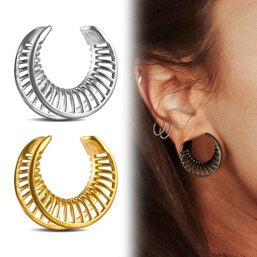 Plugs saddle en acier 316 – Écarteurs de lobes (lot de 2)