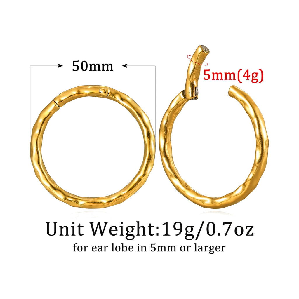 Poids d'oreille ronds 5 mm (4G) – Acier inoxydable