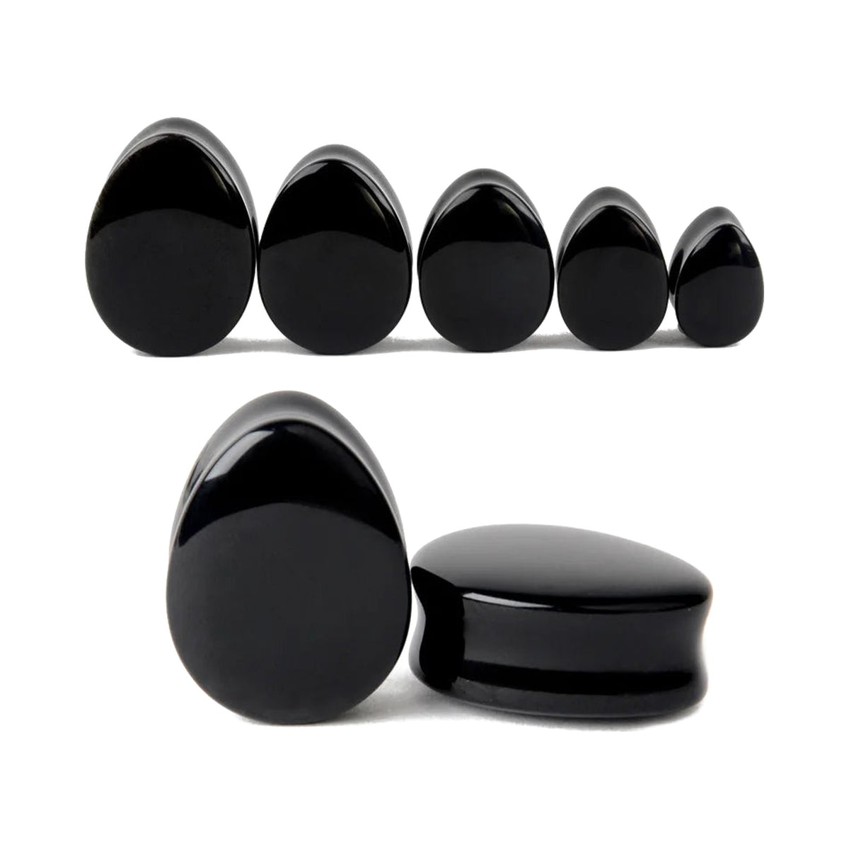 Plugs goutte en pierre naturelle – Écarteurs de lobes (lot de 2)