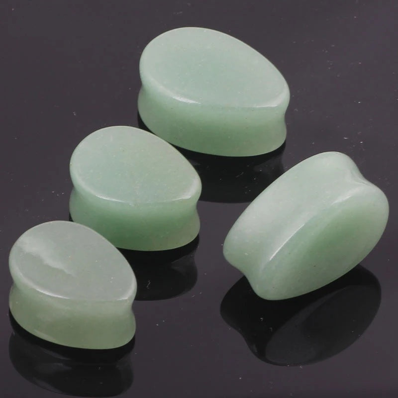 Plugs goutte en pierre naturelle – Écarteurs de lobes (lot de 2)