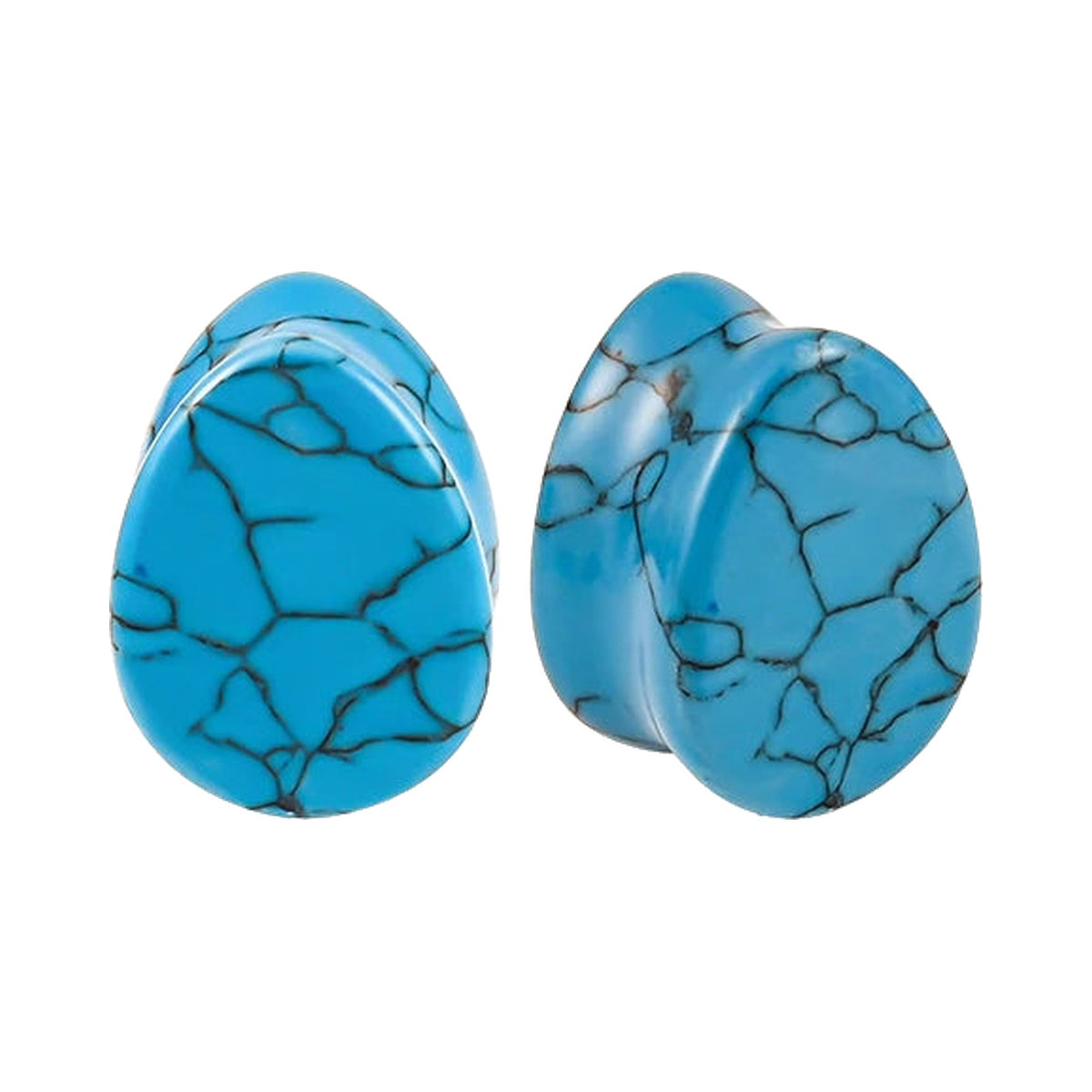 Plugs goutte en pierre naturelle – Écarteurs de lobes (lot de 2)