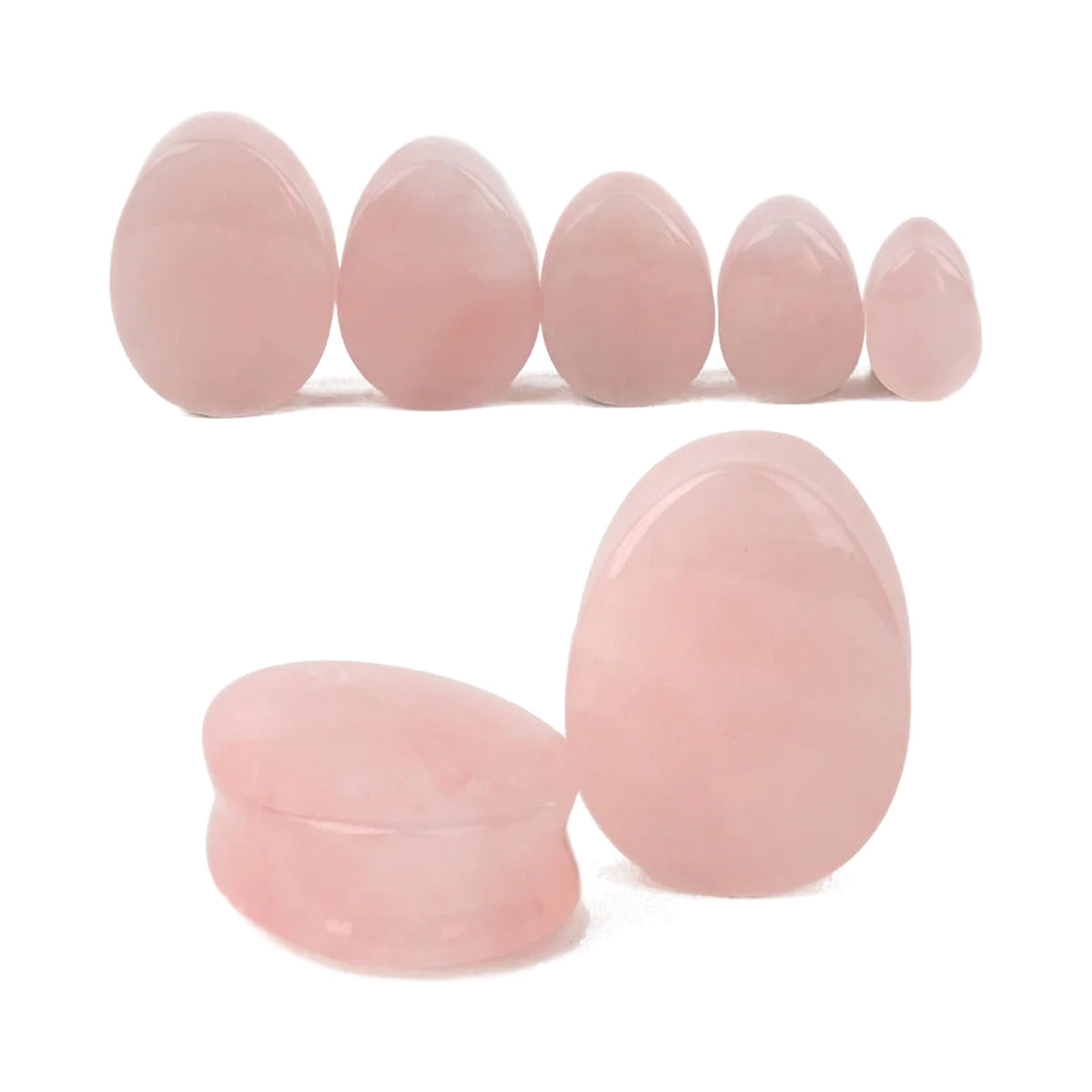 Plugs goutte en pierre naturelle – Écarteurs de lobes (lot de 2)