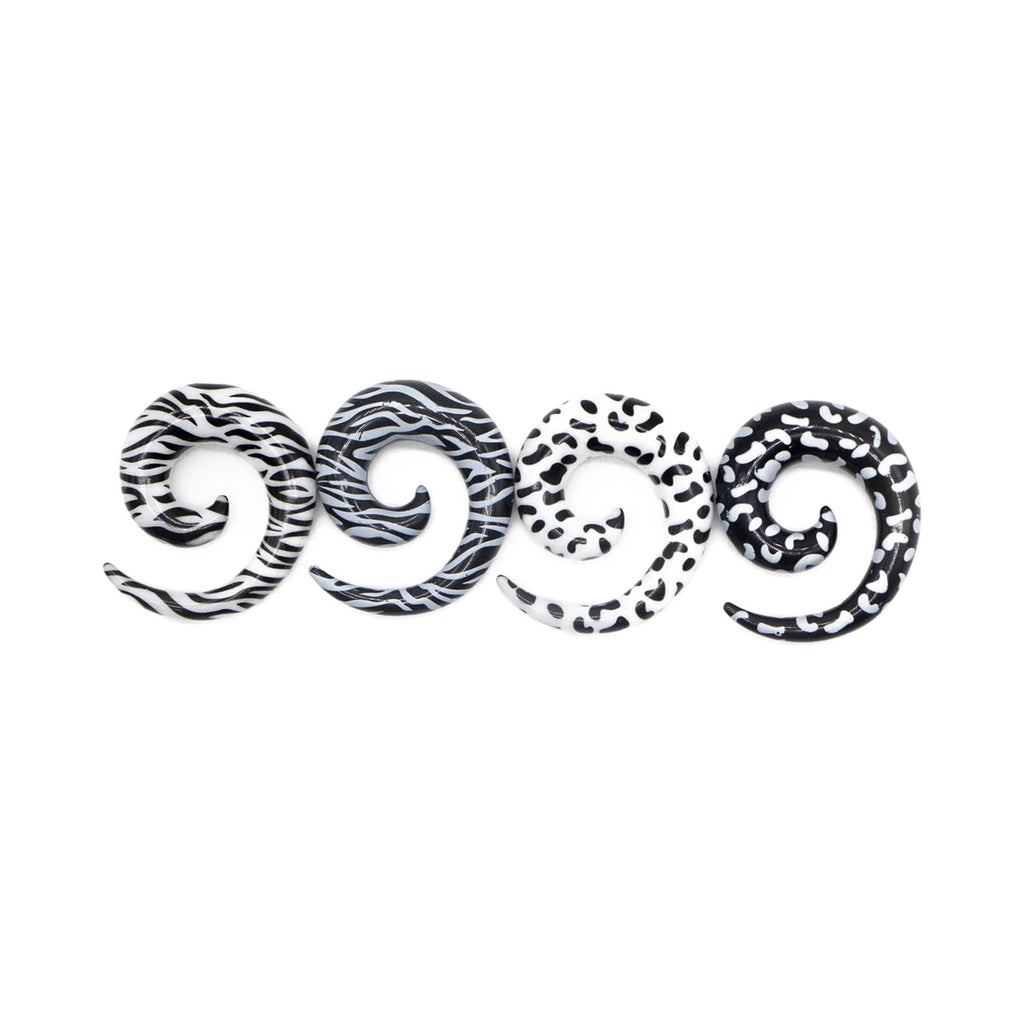 Faux tapers spirale en acrylique 1,2-20 mm – Expandeurs (lot de 2)