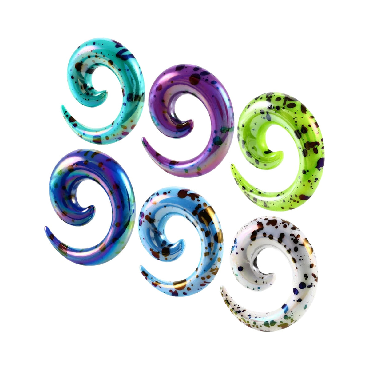Faux tapers spirale en acrylique 1,2-20 mm – Expandeurs (lot de 2)